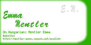 emma mentler business card